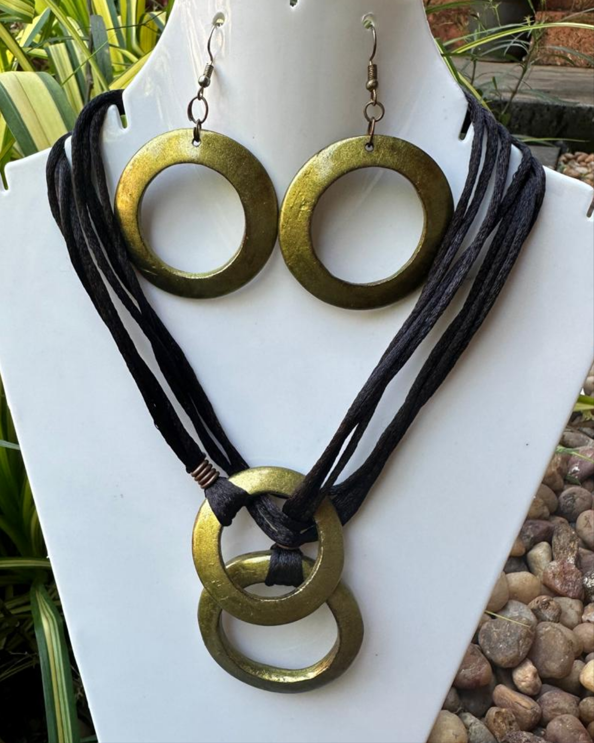 CIRCLES 2 IN 1  NECKLACE  SET