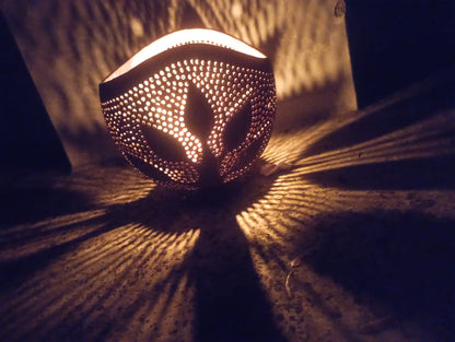 COCOLUMINARIA 3 (TEA LIGHT HOLDER WITH GHEE TEA LIGHT CANDLE)