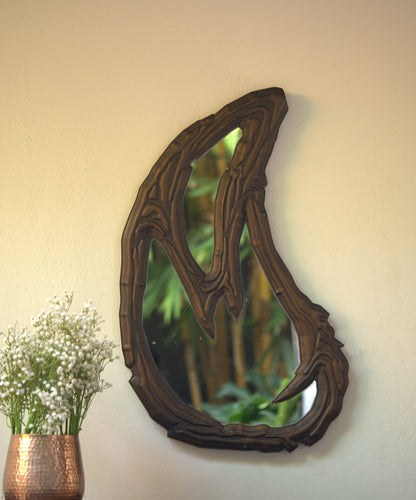 The Heart Teak Mirror