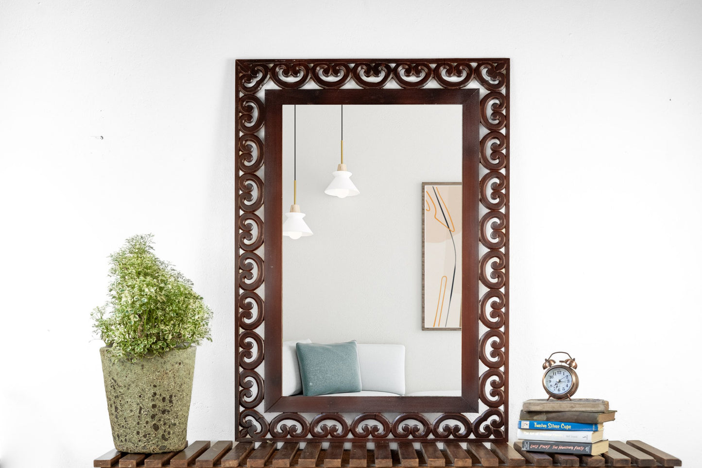 Darpana floral motiff Mirror