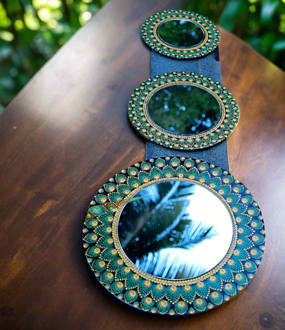 Mayuri Dot Mandala Mirrors (Set of 3)