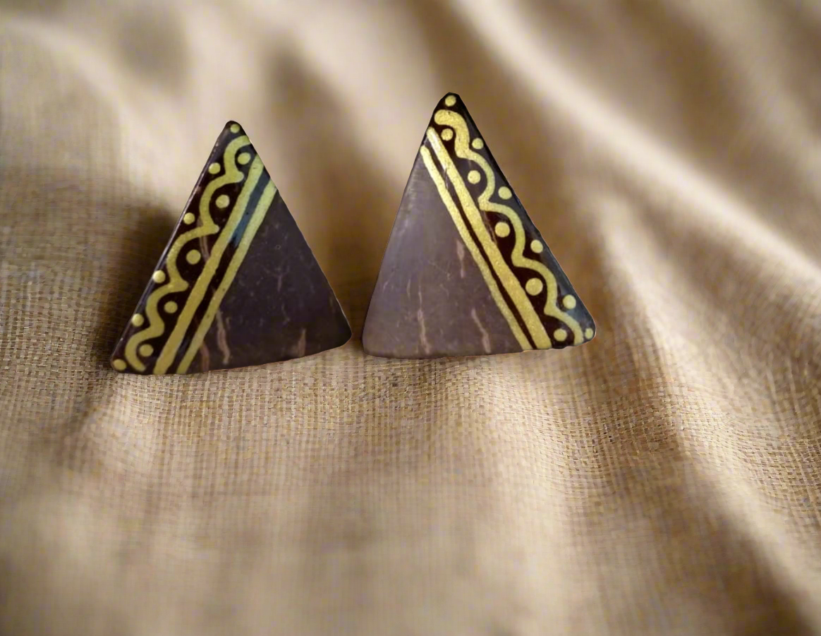 ETHNIC -PYRAMID EARRINGS