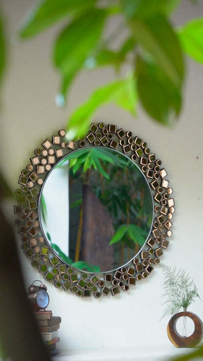 Geometra Copper 2D Wall Mirror