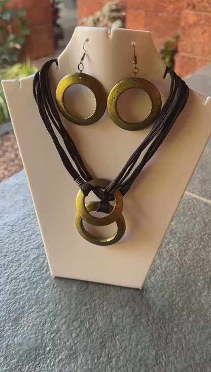 CIRCLES 2 IN 1  NECKLACE  SET